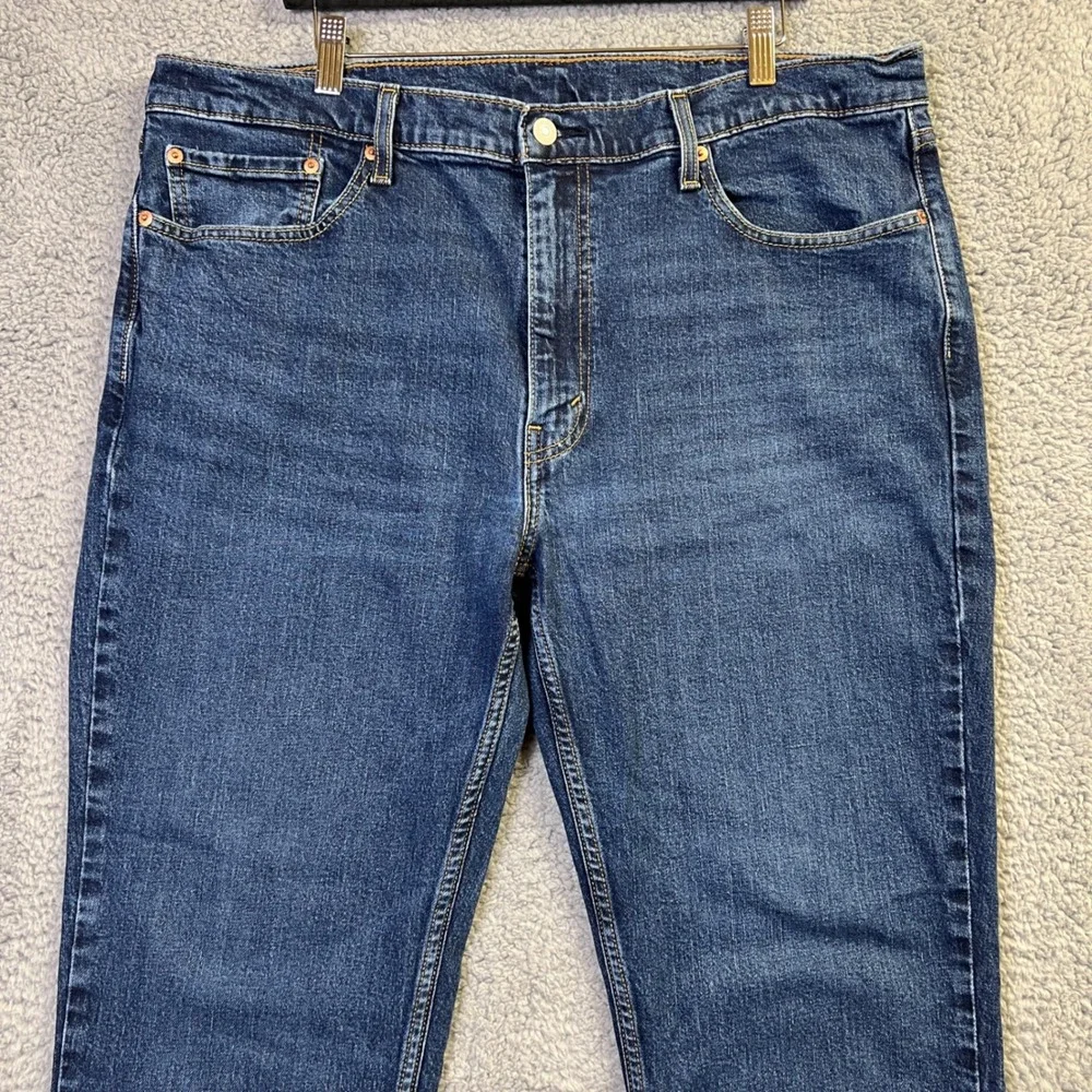 Levis 514 Jeans Men 40x32 Blue Denim Dark Wash Straight Fit Americana Heritage